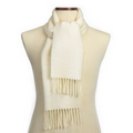 Ivory White Acrylic Muffler Scarf